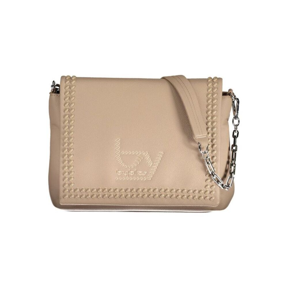 BYBLOS Beige Polyurethane Women's Shoulder Women's Bag